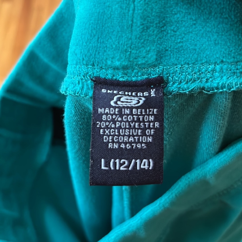 Kids Skechers Velour Track Suit, emerald green, Size L(12/14) - Picture 9 of 9
